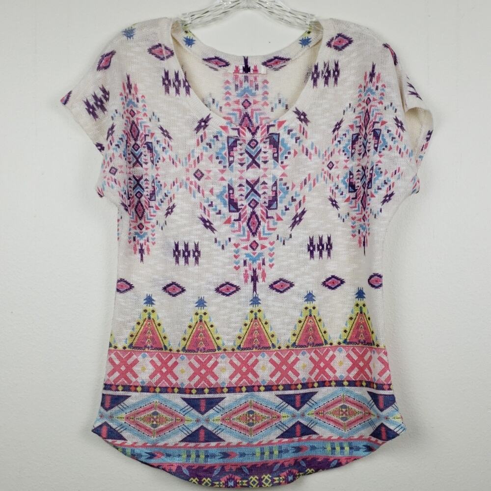 🌞 Gaze, USA | Aztec Print Knit Top Medium